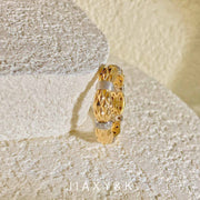 Natural White Diamond Stretch Ring D0.15ct 18K